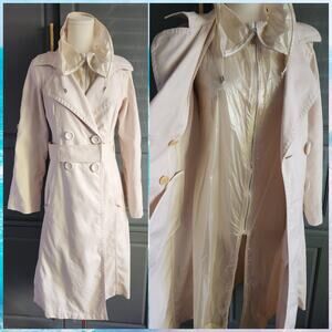 Sportmax Italy Max Mara trench coat double breasted Khaki Tab Sleeve size US 4